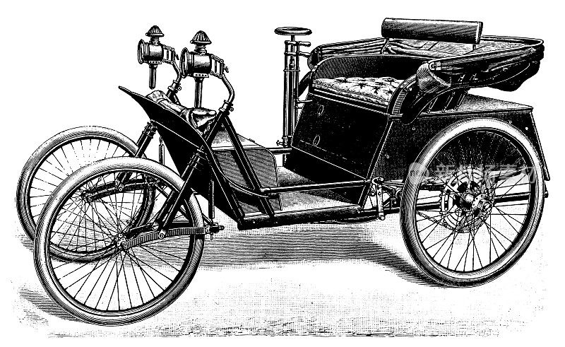 早期汽车|古董运输插图